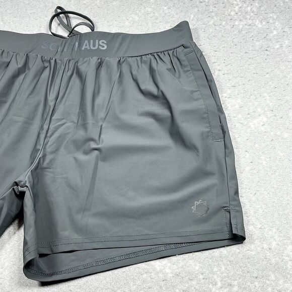 SquidHaus Essential Shorts Mens Large Gray 5" Inseam Unlined Athletic Gym - Picture 3 of 13